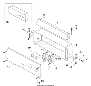 Part Location Diagram of 102974GS Briggs and Stratton Outlet panel